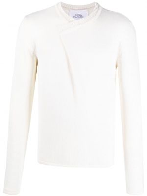 Вълнен пуловер Bianca Saunders бяло