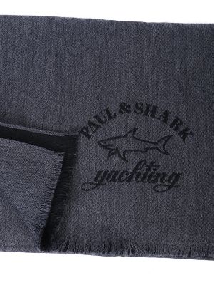 Шерстяной шарф Paul & Shark серый