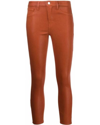Зауженные джинсы скинни L’agence, оранжевые