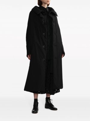 Mantel mit geknöpfter Y's schwarz