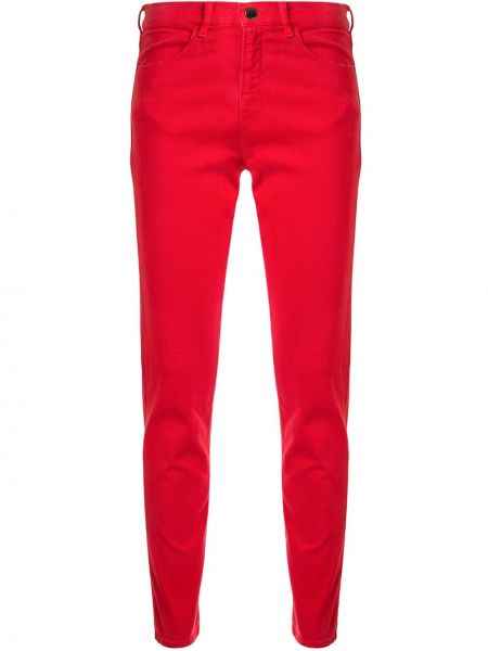 Pantalones de cintura baja Emporio Armani rojo