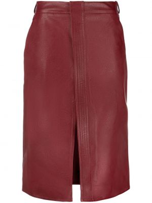Δερμάτινη φούστα Stella Mccartney κόκκινο