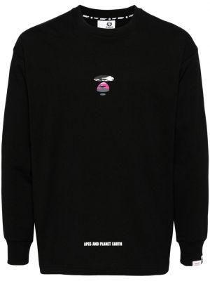 Sweatshirt aus baumwoll mit print Aape By *a Bathing Ape® schwarz