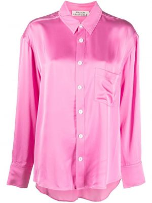 Oversize риза Maison Essentiele розово