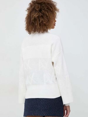 Pamut pulóver Armani Exchange fehér