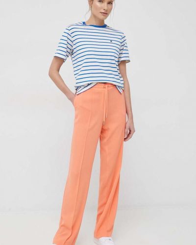 Joop! pantaloni femei, culoarea portocaliu, lat, high waist