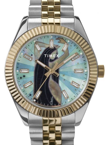 Armbanduhr mit print Timex blau