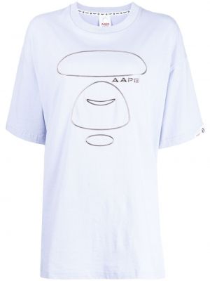 Oversize t-shirt mit print Aape By *a Bathing Ape® lila