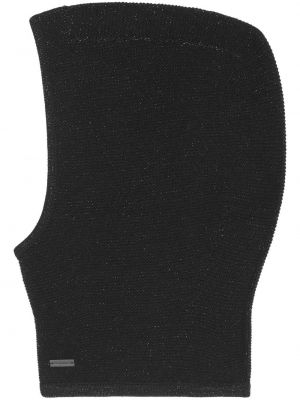 Casquette à paillettes en tricot Saint Laurent noir