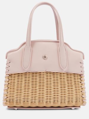Кожени шопинг чанта Loro Piana розово
