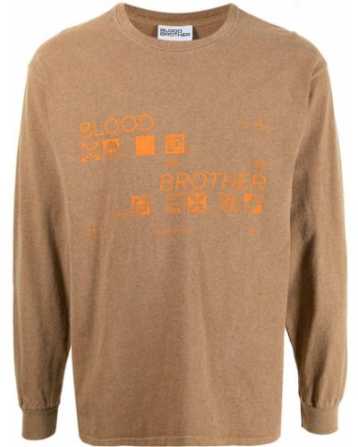 Camiseta de manga larga manga larga Blood Brother marrón