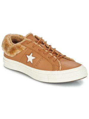 Sneakerși din piele cu stele Converse One Star
