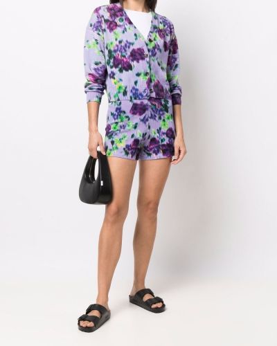 Shorts à fleurs en tricot Kenzo violet