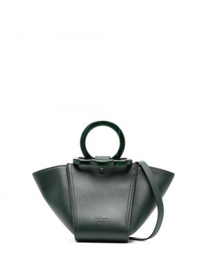 Δερμάτινη τσάντα shopper Mulberry πράσινο