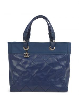Nákupná taška Chanel Pre-owned modrá