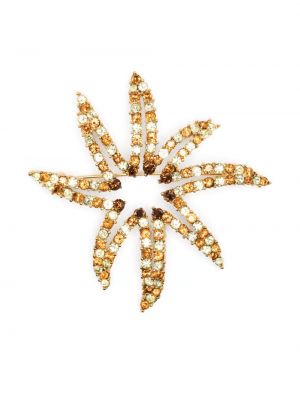 Spilla con cristalli Givenchy Pre-owned oro