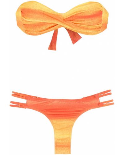 Bikini à rayures Amir Slama orange