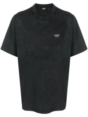 Bavlnené tričko s výšivkou Fendi
