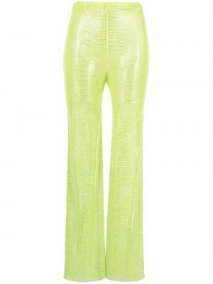 Pantaloni a vita alta con cristalli Santa Brands verde