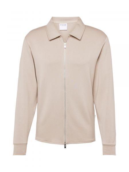 Sweatjakke Selected Homme beige