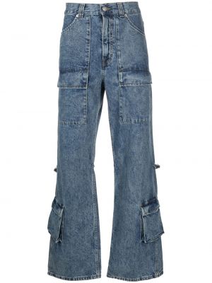 Jeans bootcut large avec poches Haikure bleu