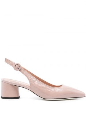 Pantofi cu toc din piele Pollini roz