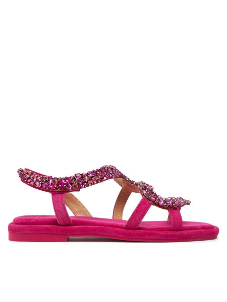 Sandale od brušene kože Alma En Pena ružičasta