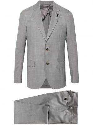 Vlněný oblek Lardini šedý