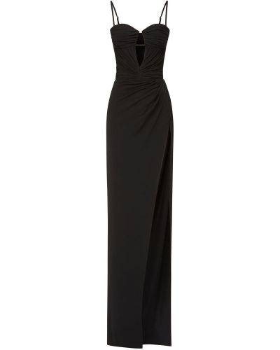 Sukienka długa z dżerseju Brandon Maxwell czarna