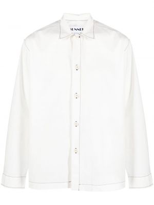 Βαμβακερό πουκάμισο Sunnei λευκό