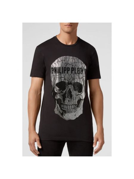 Koszulka z kryształkami Philipp Plein czarna