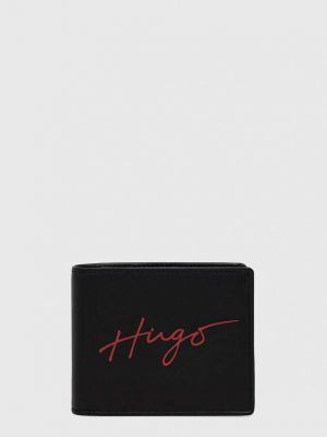 Bőr pénztárca Hugo fekete