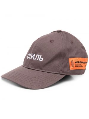 Brodert cap Heron Preston brun