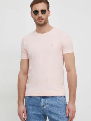 Koszulka slim fit Tommy Hilfiger różowa