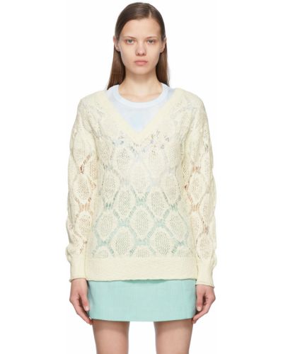 Бавовняний светр See By Chloé, білий