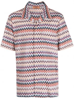 Pletena srajca Missoni vijolična