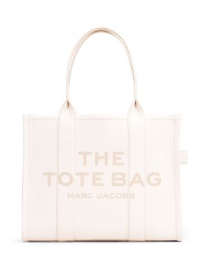 Kožená nákupná taška Marc Jacobs biela