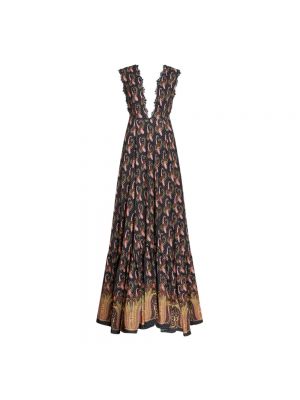 Sukienka długa z wzorem paisley Etro