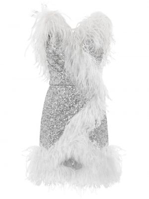 Коктейлна рокля Dolce & Gabbana сребристо
