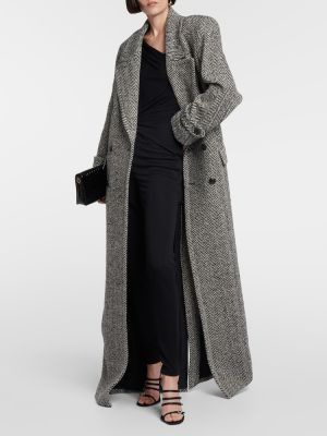 Palton de lână oversize Saint Laurent