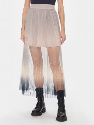 Midi sukně Armani Exchange béžové