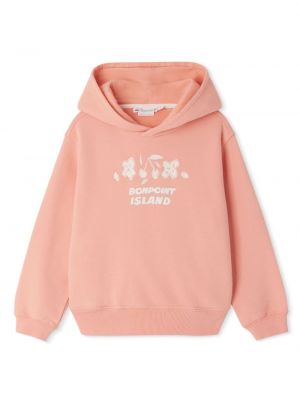 Hoodie con stampa Bonpoint rosa