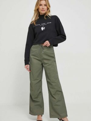 Bluza z nadrukiem Calvin Klein Jeans czarna