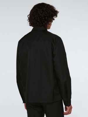 Camisa de nailon con cremallera Prada negro
