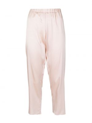 Hedvábné pyžamo s perlami Gilda & Pearl růžové