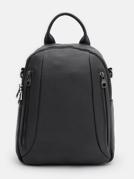 Черный кожаный рюкзак Keizer