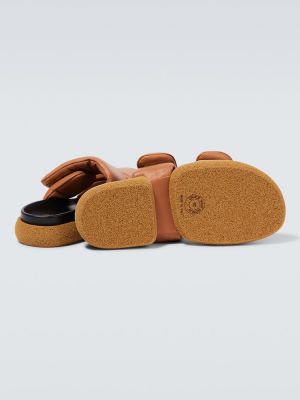 Iš natūralios odos sandalai su platforma Dries Van Noten smėlinė