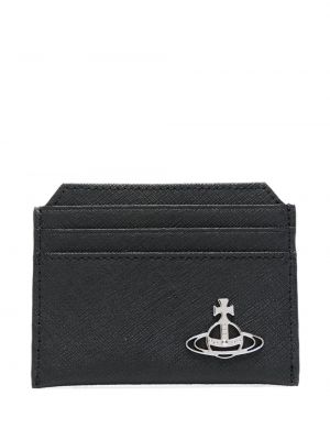 Usnjena denarnica Vivienne Westwood črna