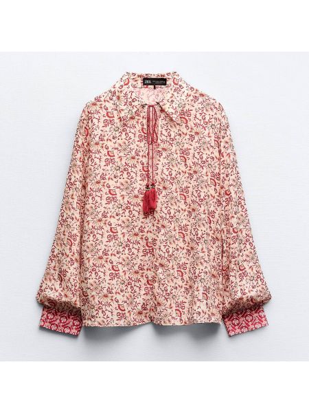 Блузка в цветочек с принтом Zara