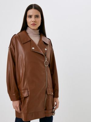 Кожаная куртка Abricot коричневая